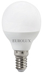 Лампа светодиодная EUROLUX LL-E-G45-7W-230-4K-E14 купить по цене 55 ₽ в интернет магазине ТЕХСАД