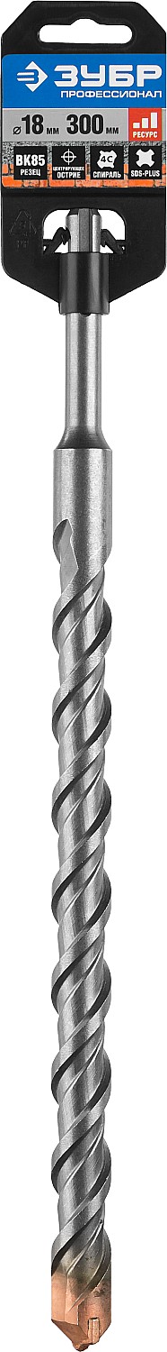 ЗУБР  18 x 300 мм, SDS-Plus, бур по бетону 29314-300-18_z01 Профессионал купить по цене 534 ₽ в интернет магазине ТЕХСАД
