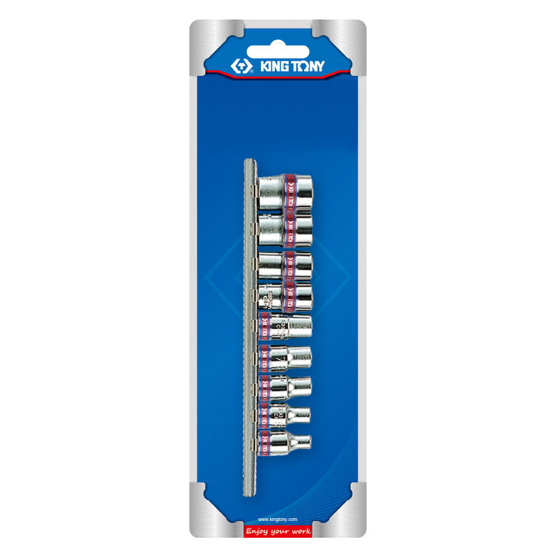 Набор торцевых головок 1/4'', шестигранные, 5/32''-1/2'', 9 предметов KING TONY 2509SR купить по цене 800 ₽ в интернет магазине ТЕХСАД