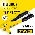 STAYER заклепки 2,4-4,8 мм, из алюминия и стали, стальной корпус, заклепочник 3105_z01 Master купить по цене 550 ₽ в интернет магазине ТЕХСАД