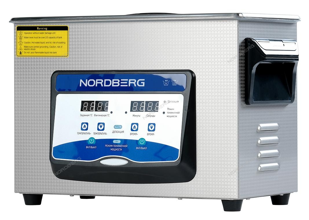 Ванна ультразвуковая с цифровым управлением и подогревом, 4,5 л NORDBERG NU45D купить по цене 20 698 ₽ в интернет магазине ТЕХСАД