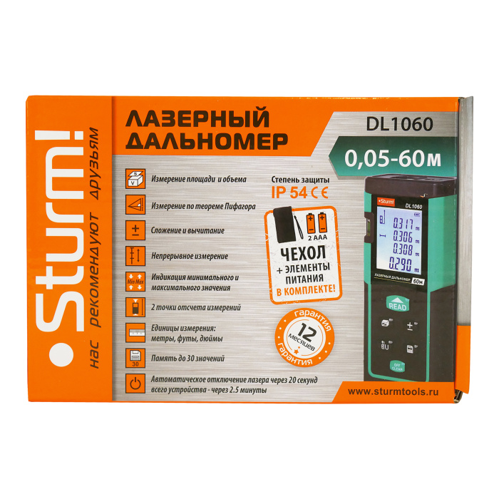 Дальномер лазерный Sturm! DL1060 купить по цене 4&nbsp;790 ₽ в интернет магазине ТЕХСАД