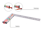 Угольник Sturm! 2020-06-300 со встроенными уровнем и карандашом купить по цене 810 ₽ в интернет магазине ТЕХСАД