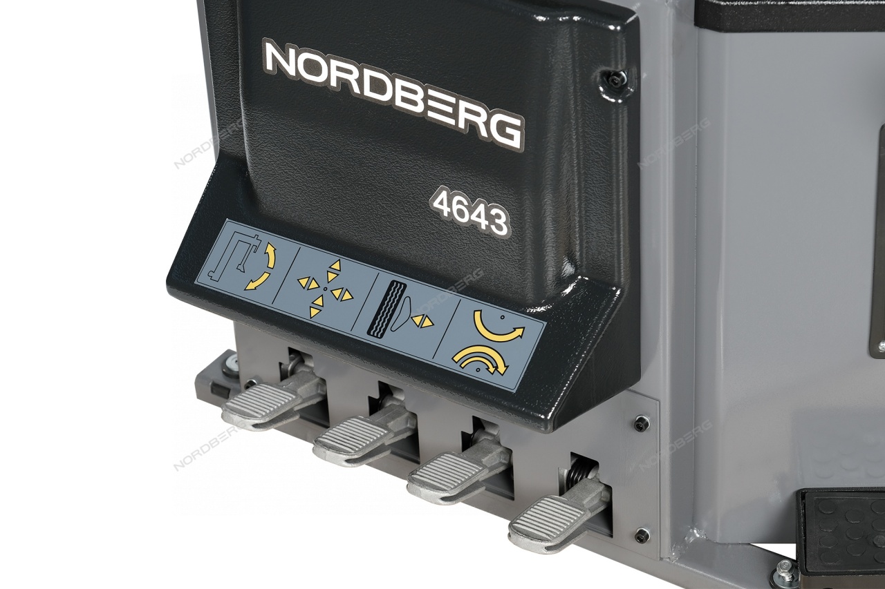 Станок шиномонтажный 380 В, автомат NORDBERG 4643(380)g купить по цене 267&nbsp;960 ₽ в интернет магазине ТЕХСАД