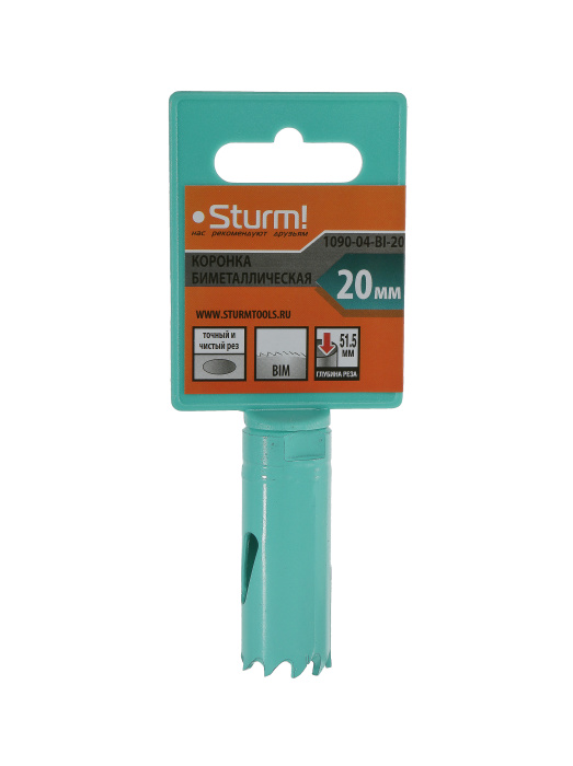 Коронка биметаллическая Sturm! 1090-04-BI-20 купить по цене 180 ₽ в интернет магазине ТЕХСАД