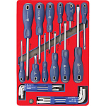 Набор отверток, шестигранников и Torx, ложемент, 28 предметов МАСТАК 5-40627 купить по цене 11 850 ₽ в интернет магазине ТЕХСАД