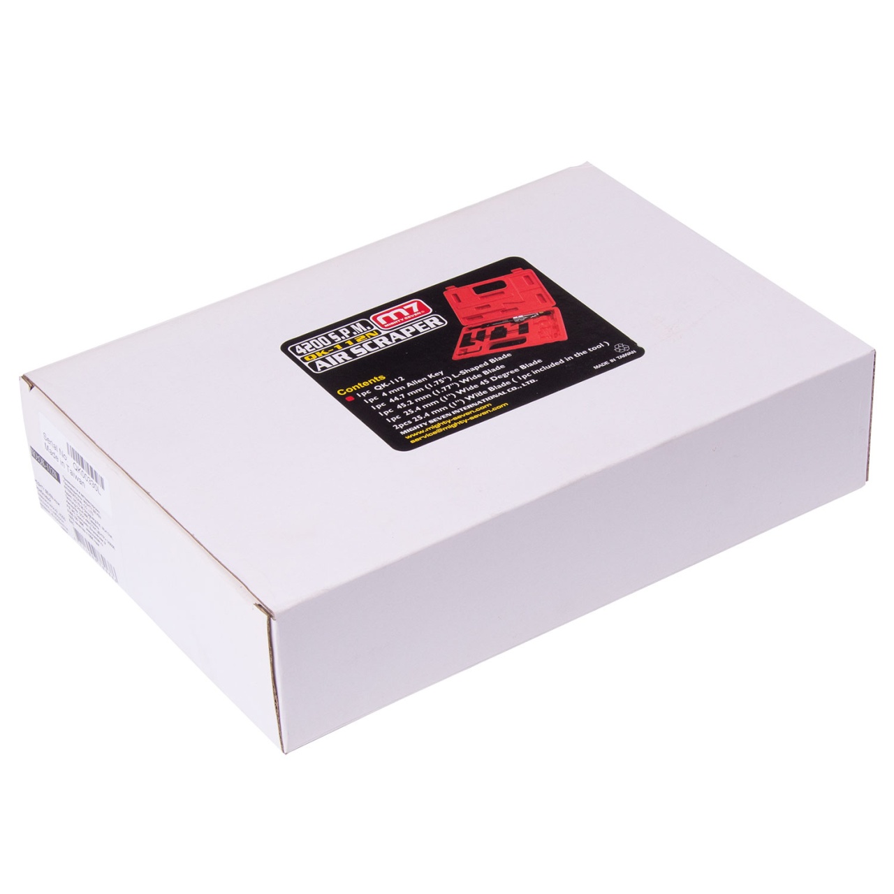 Нож скребковый пневматический, 4200 кол/мин, с набором насадок, 6 предметов MIGHTY SEVEN QK-112N купить по цене 9 090 ₽ в интернет магазине ТЕХСАД