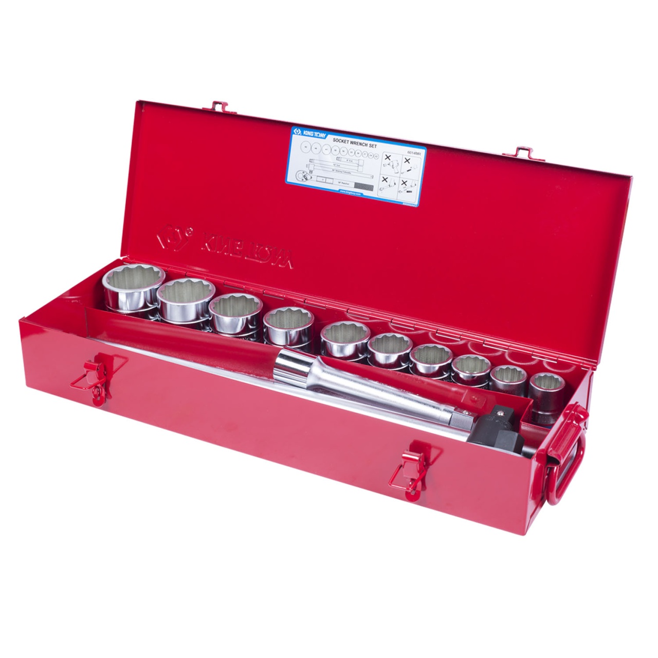 Набор торцевых головок с принадлежностями 3/4'', двенадцатигранные, 22-50 мм, 14 предметов KING TONY 6014MR купить по цене 24 600 ₽ в интернет магазине ТЕХСАД