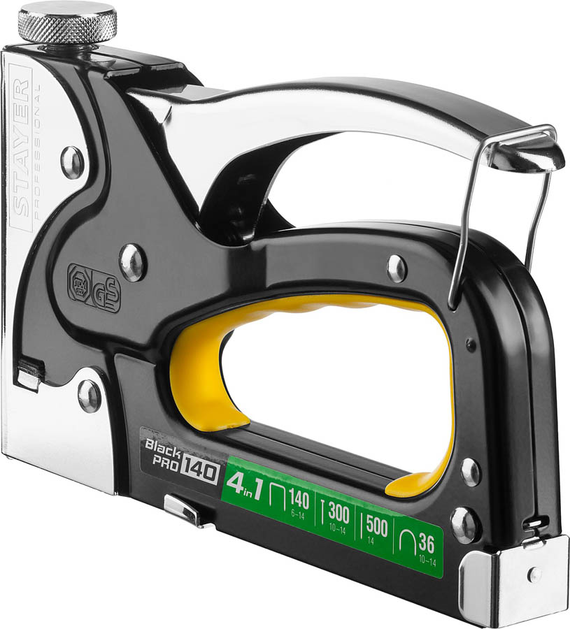 STAYER скобы 140, 36, 300, 500, степлер 4 в 1 BlackPro 140 31510_z01 купить по цене 1 600 ₽ в интернет магазине ТЕХСАД
