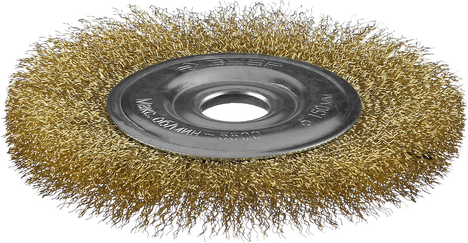 ЗУБР Ø 150 мм, проволока 0.3 мм, щетка дисковая для УШМ 35187-150_z01 Профессионал купить по цене 570 ₽ в интернет магазине ТЕХСАД