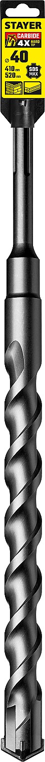STAYER  40 х 410 мм, SDS-max, бур по бетону 29370-410-40 Professional купить по цене 4 190 ₽ в интернет магазине ТЕХСАД
