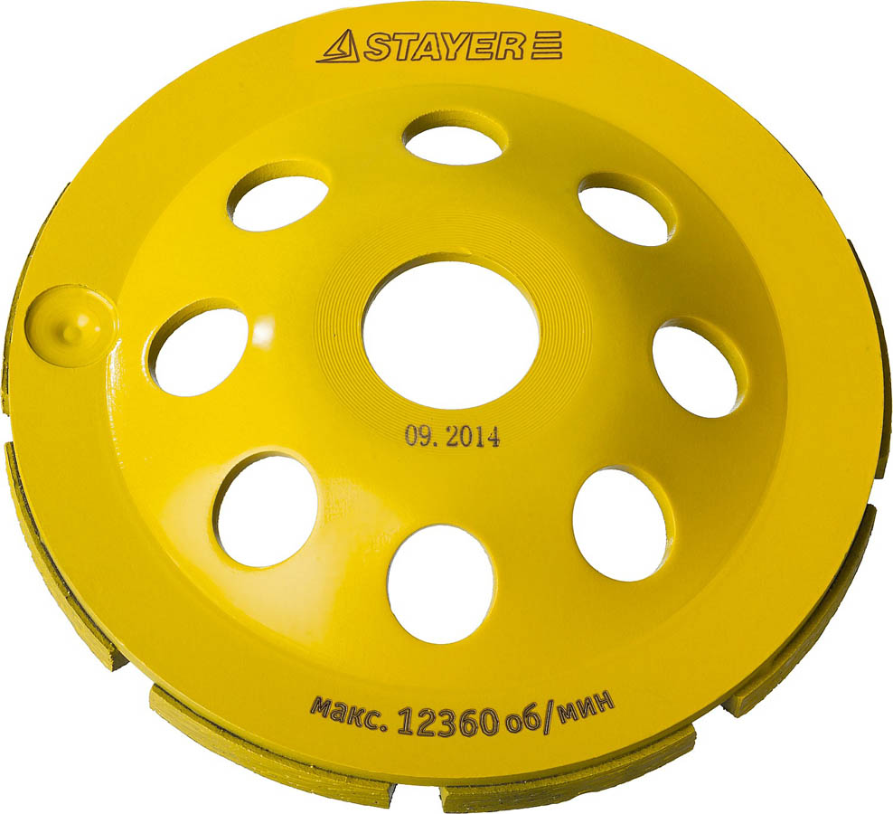 STAYER  115 мм, L- 22.2 мм, алмазная, сегментная, однорядная, чашка 33382-115 купить по цене 593 ₽ в интернет магазине ТЕХСАД