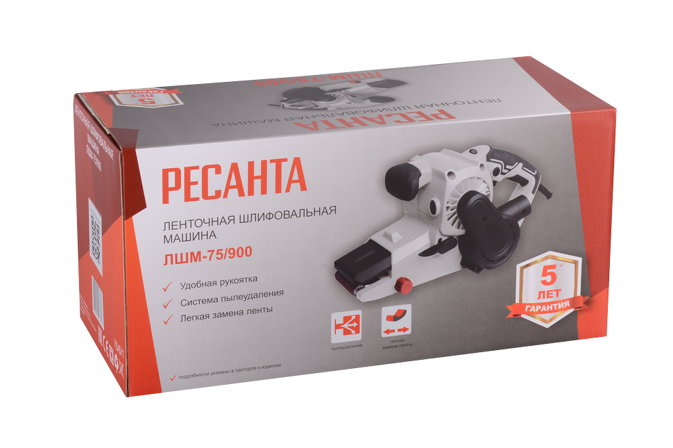 Ленточная шлифовальная машина Ресанта ЛШМ-75/900 купить по цене 6&nbsp;690 ₽ в интернет магазине ТЕХСАД