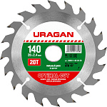 URAGAN Ø 140 x 20 мм, 20T, диск пильный по дереву 36801-140-20-20 купить по цене 285 ₽ в интернет магазине ТЕХСАД