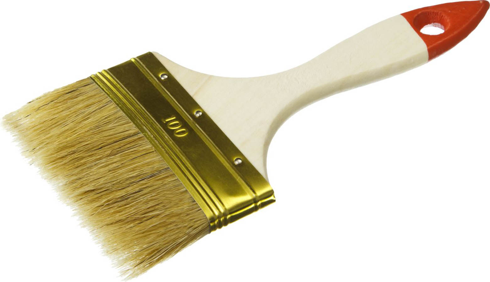 ЗУБР 100 мм, 4'', щетина натуральная, деревянная ручка, кисть плоская УНИВЕРСАЛ 01099-100_z01 Оптима купить по цене 100 ₽ в интернет магазине ТЕХСАД