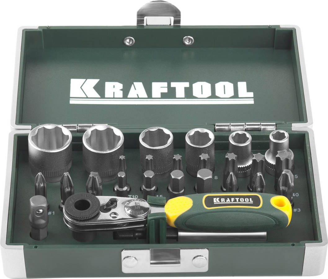 KRAFTOOL 26 шт., Cr-V, набор бит X-Drive 26065-H26 купить по цене 2 060 ₽ в интернет магазине ТЕХСАД