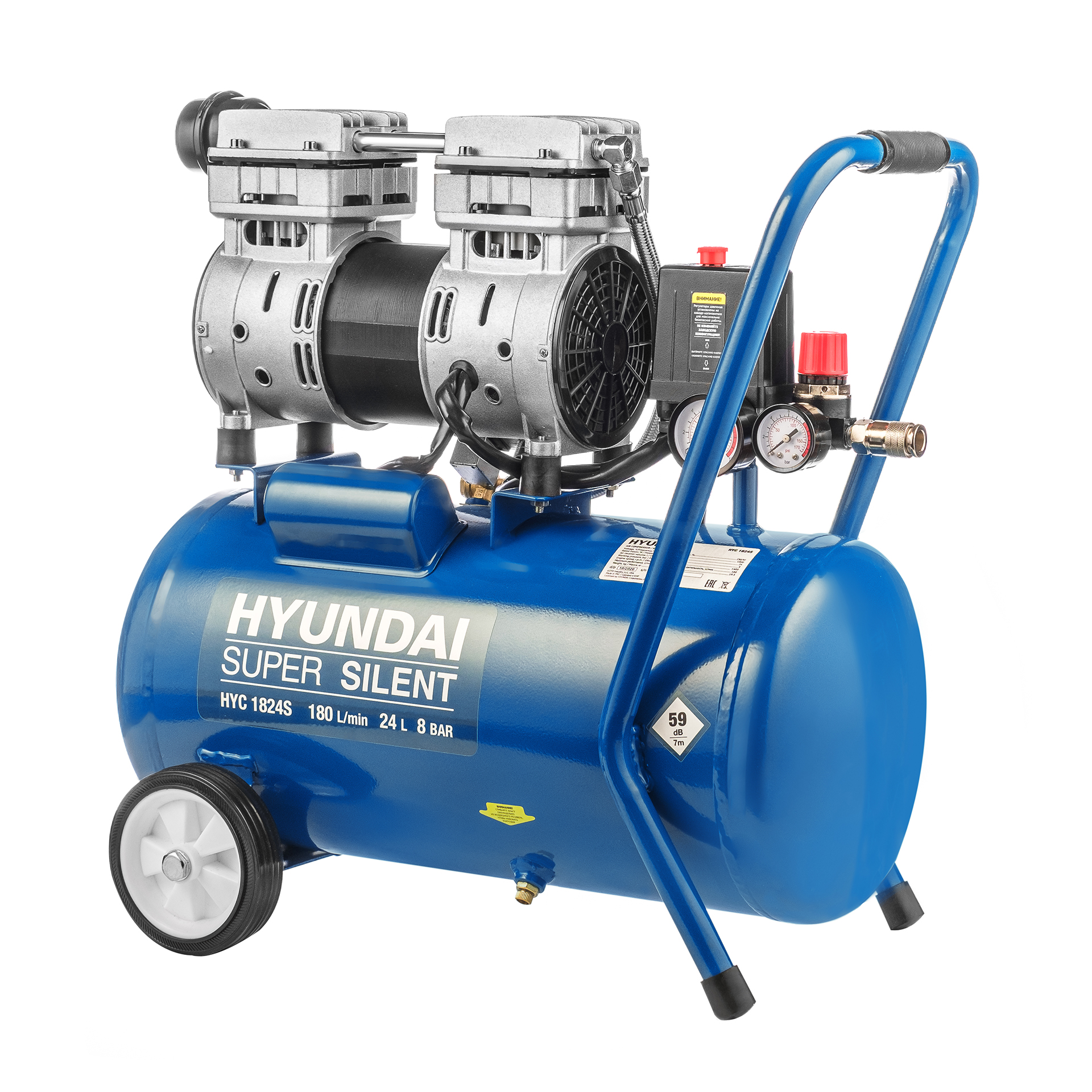 Воздушный компрессор Hyundai HYC 1824S купить по цене 18&nbsp;890 ₽ в интернет магазине ТЕХСАД