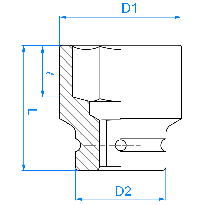 Головка торцевая ударная шестигранная 1'', 100 мм KING TONY 8535A0M купить по цене 26 650 ₽ в интернет магазине ТЕХСАД