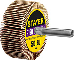 STAYER P120, 50х20 мм, круг шлифовальный лепестковый на шпильке 36607-120 купить по цене 148 ₽ в интернет магазине ТЕХСАД