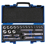 Набор торцевых головок с принадлежностями 3/8'', двенадцатигранные, 6-24 мм, 23 предмета KING TONY 3023MRV11 купить по цене 9 680 ₽ в интернет магазине ТЕХСАД