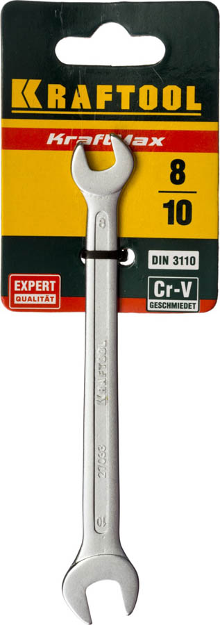 KRAFTOOL 8х10 мм, Cr-V сталь, хромированный, гаечный ключ рожковый 27033-08-10 KRAFTOOL 8х10 мм, Cr-V сталь, хромированный, гаечный ключ рожковый 27033-08-10 купить по цене 105 ₽ в интернет магазине ТЕХСАД