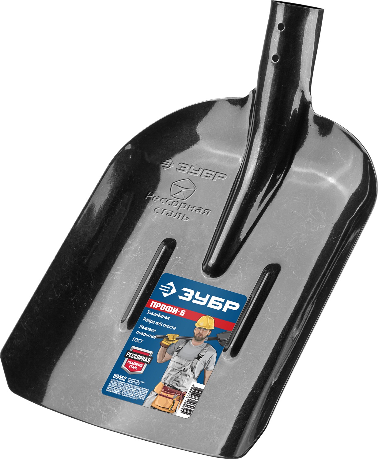 ЗУБР без черенка, ЛСП, с ребрами жесткости, лопата совковая 39452 Профессионал купить по цене 470 ₽ в интернет магазине ТЕХСАД