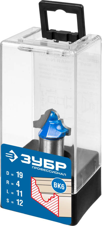 ЗУБР 19 x 11 мм, радиус 4 мм, фреза пазовая фасонная №6 28745-19 Профессионал купить по цене 580 ₽ в интернет магазине ТЕХСАД