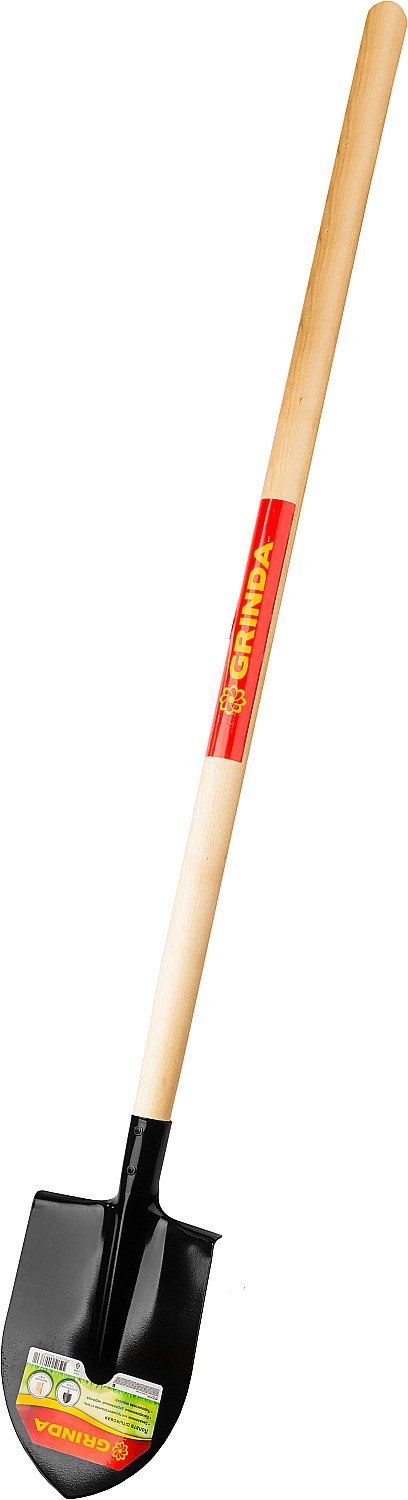 GRINDA 285x205x1420 мм, деревянный черенок, лопата штыковая 421821_z01 купить по цене 850 ₽ в интернет магазине ТЕХСАД
