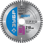 ЗУБР Ø 210 х Ø 30 мм, 60T, диск пильный по алюминию, ламинату 36907-210-30-60 купить по цене 800 ₽ в интернет магазине ТЕХСАД