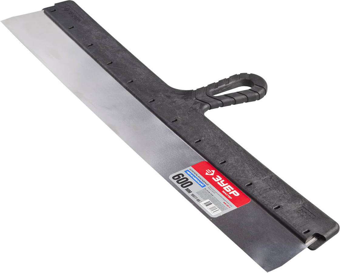 ЗУБР 600 мм, нержавеющая полотно, пластмассовая рукоятка, шпатель фасадный 10077-60 купить по цене 295 ₽ в интернет магазине ТЕХСАД