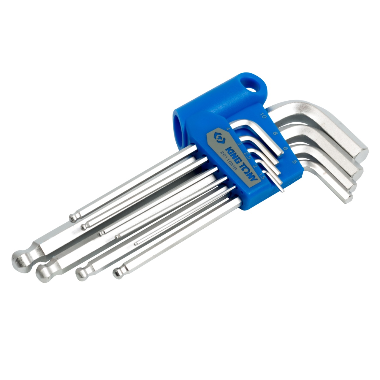 Набор Г-образных шестигранников 1,5-10 мм, длинные, с шаровым окончанием, 9 предметов KING TONY 20110MR купить по цене 1 780 ₽ в интернет магазине ТЕХСАД