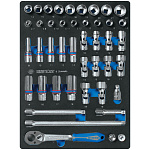 Набор торцевых головок 3/8'' с принадлежностями, ложемент, 44 предмета KING TONY 9-3544MRV купить по цене 16 550 ₽ в интернет магазине ТЕХСАД