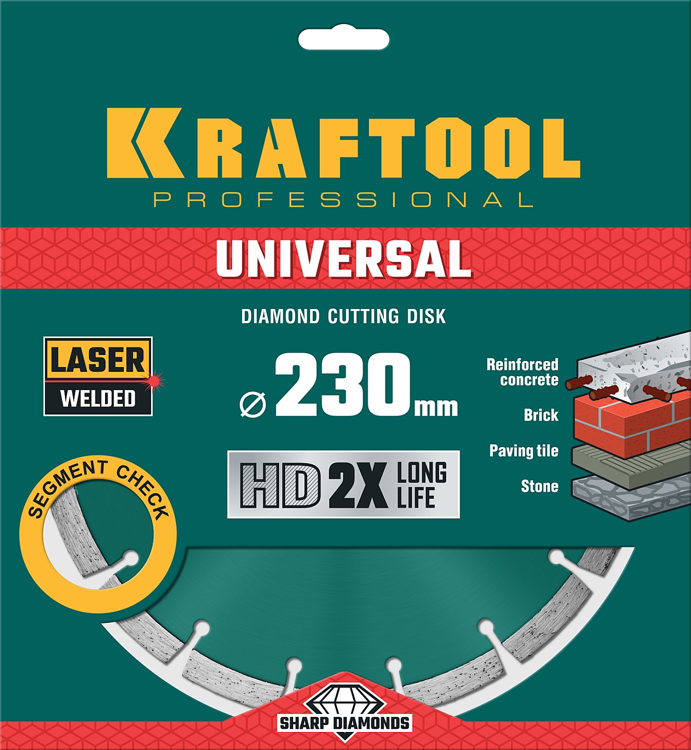 KRAFTOOL Ø 230Х22.2 мм, алмазный, сегментный, по железобетону, высокопрочному бетону диск отрезной UNIVERSAL 36680-230 KRAFTOOL Ø 230Х22.2 мм, алмазный, сегментный, по железобетону, высокопрочному бетону диск отрезной UNIVERSAL 36680-230 купить по цене 3 220 ₽ в интернет магазине ТЕХСАД
