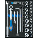 Набор торцевых головок 1/2'' с принадлежностями, ложемент, 27 предметов KING TONY 9-4527MRV02 Набор торцевых головок 1/2'' с принадлежностями, ложемент, 27 предметов KING TONY 9-4527MRV02 купить по цене 16 650 ₽ в интернет магазине ТЕХСАД