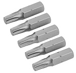 Набор вставок (бит) торцевых 1/4'', Torx, T20, 25 мм, 5 предметов TOLSEN TT20276 купить по цене 110 ₽ в интернет магазине ТЕХСАД
