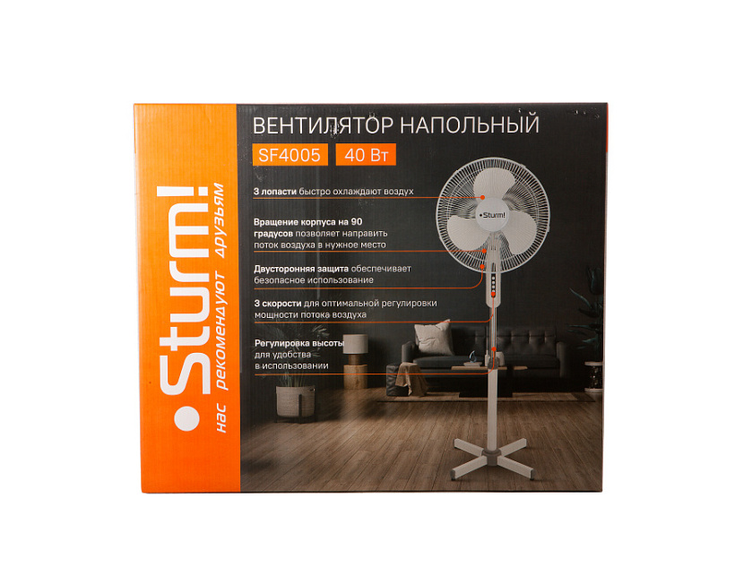 Вентилятор напольный Sturm! SF4005 купить по цене 1&nbsp;890 ₽ в интернет магазине ТЕХСАД