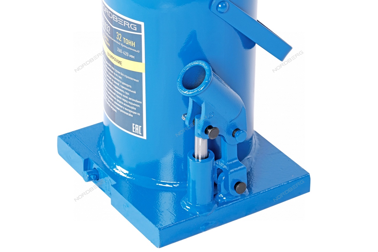 Домкрат бутылочный 32 т NORDBERG N31032 купить по цене 8 417 ₽ в интернет магазине ТЕХСАД