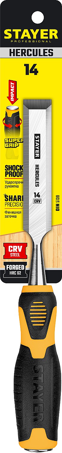 STAYER 14 мм, с двухкомпонентной ручкой, стамеска 18205-14_z01 купить по цене 520 ₽ в интернет магазине ТЕХСАД