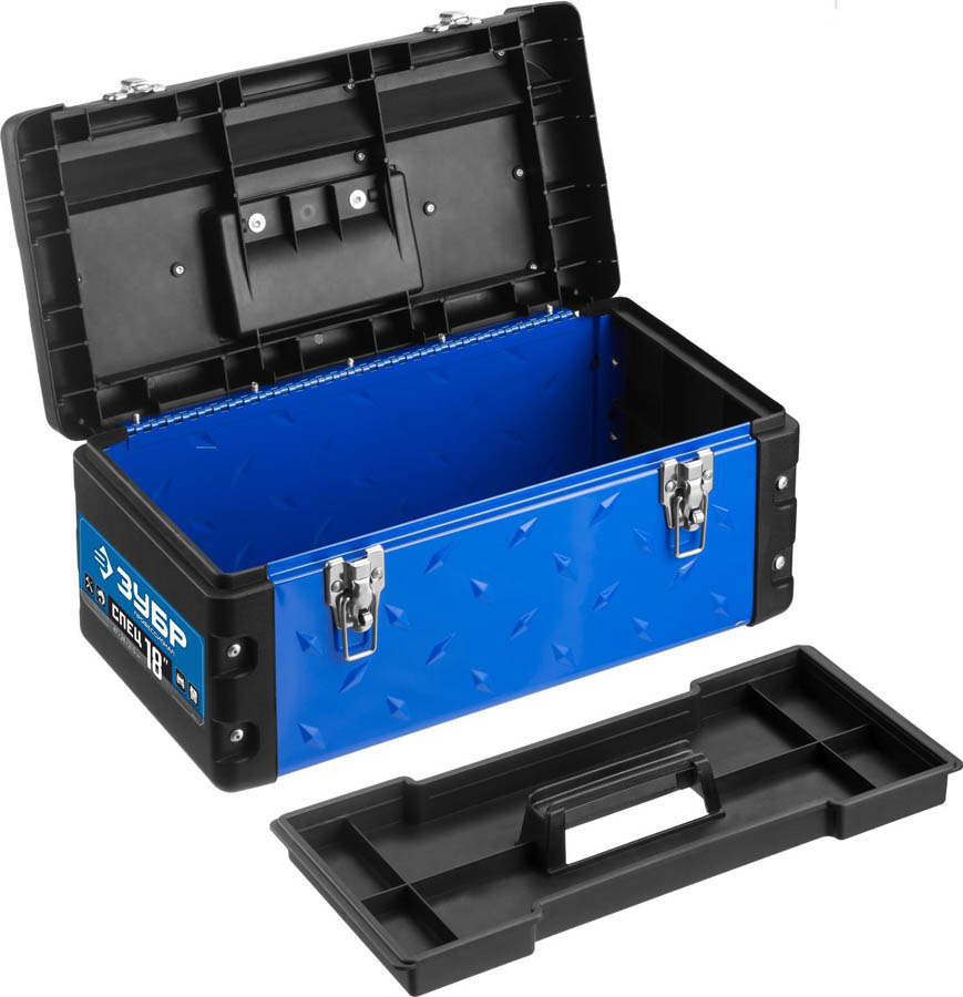 ЗУБР 470 x 240 x 215 мм (18''), металлический, ящик для инструментов СПЕЦ-18 38155-18_z01 Профессионал купить по цене 5 000 ₽ в интернет магазине ТЕХСАД