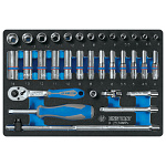 Набор торцевых головок с принадлежностями 1/4'', ложемент, 34 предмета KING TONY 9-2534MRV купить по цене 6 740 ₽ в интернет магазине ТЕХСАД