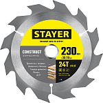 STAYER  230 x 30/20 мм, 24Т, диск пильный по дереву с гвоздями Construct 3683-230-30-24_z01 купить по цене 720 ₽ в интернет магазине ТЕХСАД