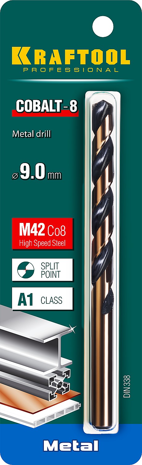 KRAFTOOL Ø 9 х 125 мм, HSS-Co (8%), класс A, сверло по металлу 29656-9 Pro KRAFTOOL Ø 9 х 125 мм, HSS-Co (8%), класс A, сверло по металлу 29656-9 Pro купить по цене 700 ₽ в интернет магазине ТЕХСАД