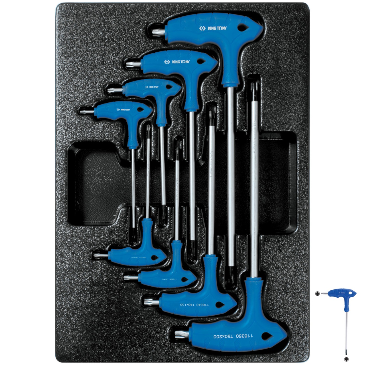 Набор L-образных ключей Torx, ложемент, 8 предметов KING TONY 9-22308TR купить по цене 4 520 ₽ в интернет магазине ТЕХСАД