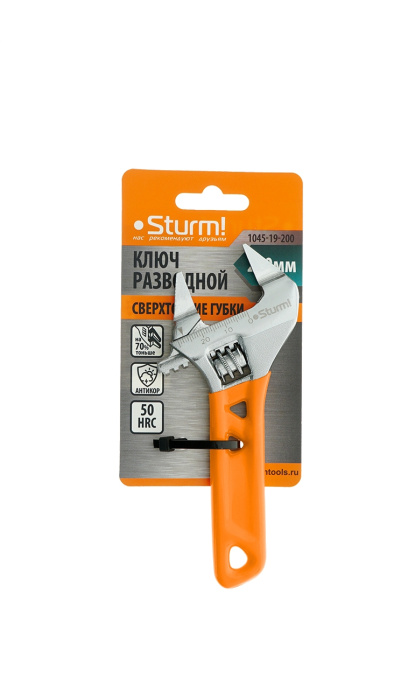 Ключ разводной Sturm! 1045-19-200 купить по цене 1 020 ₽ в интернет магазине ТЕХСАД