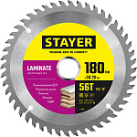 STAYER 180 x 30/20 мм, 56Т, диск пильный по ламинату Laminate 3684-180-30-56_z01 купить по цене 730 ₽ в интернет магазине ТЕХСАД