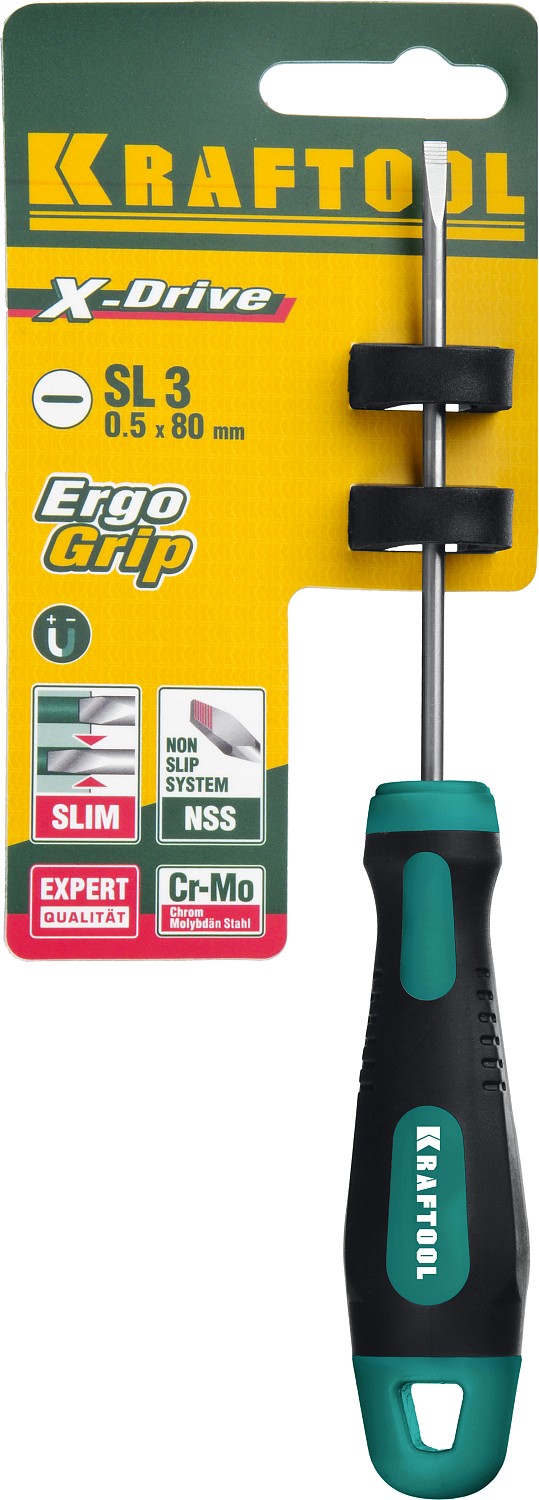 KRAFTOOL SL3х80 мм, отвертка слесарная 250071-3.0-080 купить по цене 316 ₽ в интернет магазине ТЕХСАД