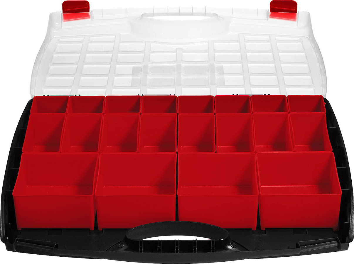 ЗУБР 425 х 330 х 60, пластиковый, органайзер со съемными лотками ВОЛГА-20 38034-20 купить по цене 820 ₽ в интернет магазине ТЕХСАД