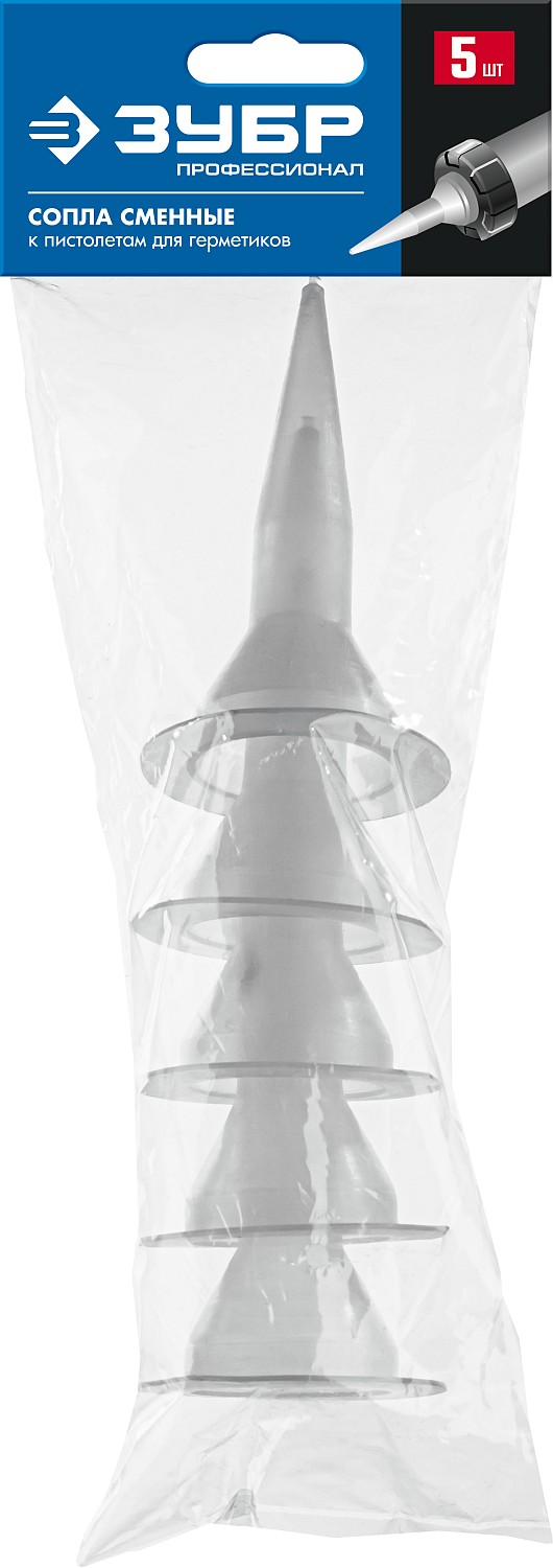 ЗУБР 5 шт., запасные сопла для закрытых пистолетов для герметика 06633-S Профессионал купить по цене 173 ₽ в интернет магазине ТЕХСАД