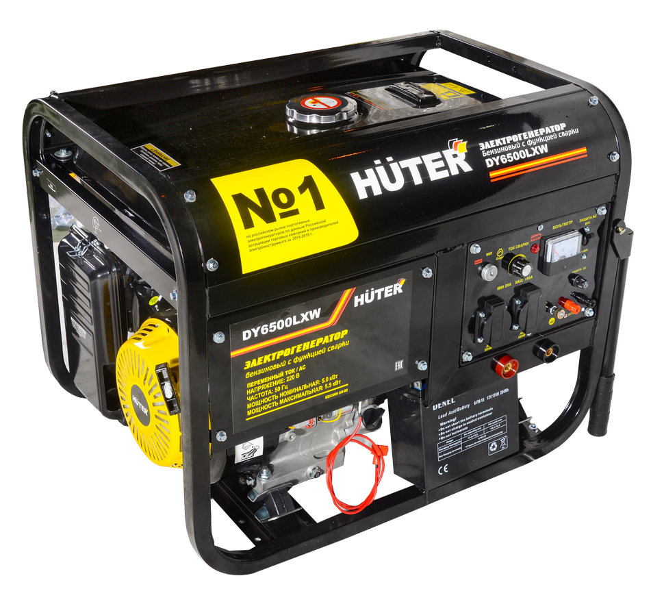 Портативный бензогенератор HUTER DY6500LXW купить по цене 105 990 ₽ в интернет магазине ТЕХСАД
