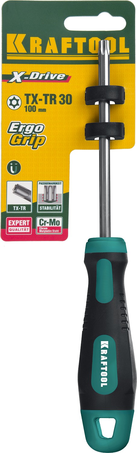KRAFTOOL TX HOLE 30х100 мм, отвертка слесарная 250077-30-100 купить по цене 370 ₽ в интернет магазине ТЕХСАД